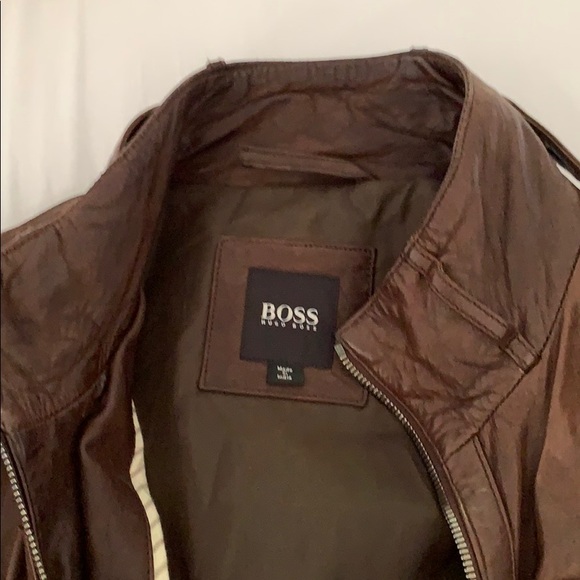 Stunning brown leather bomber jacket - Picture 3 of 3